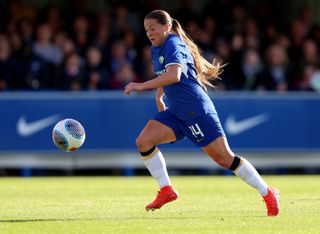 Fran Kirby in action for Chelsea against Brighton in October 2023.