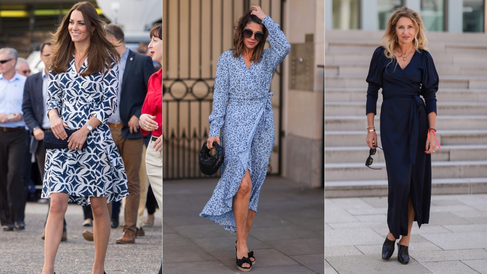 how to wear a wrap dress for work