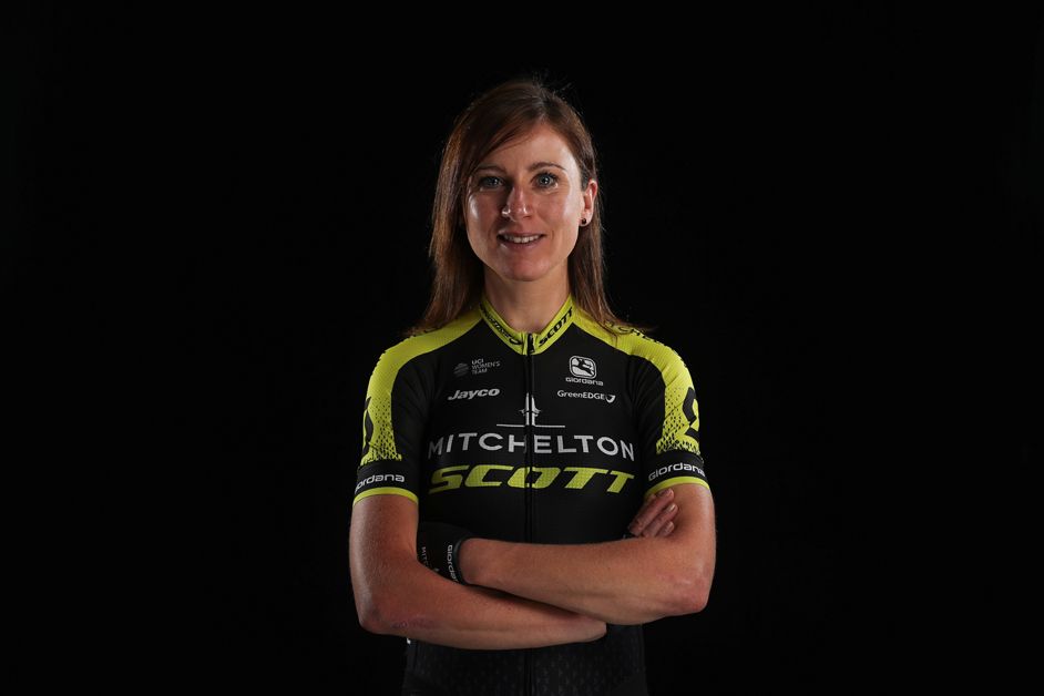 Annemiek van Vleuten models the new Mitchelton-Scott 2018 kit