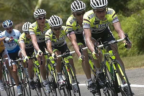 ISD-Neri, one of only two Pro-Tour teams in the peloton, in control of the field and keeping things in check before the race hits the mountains on stage six.