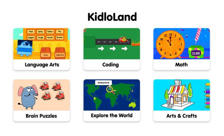 screenshot of educational games