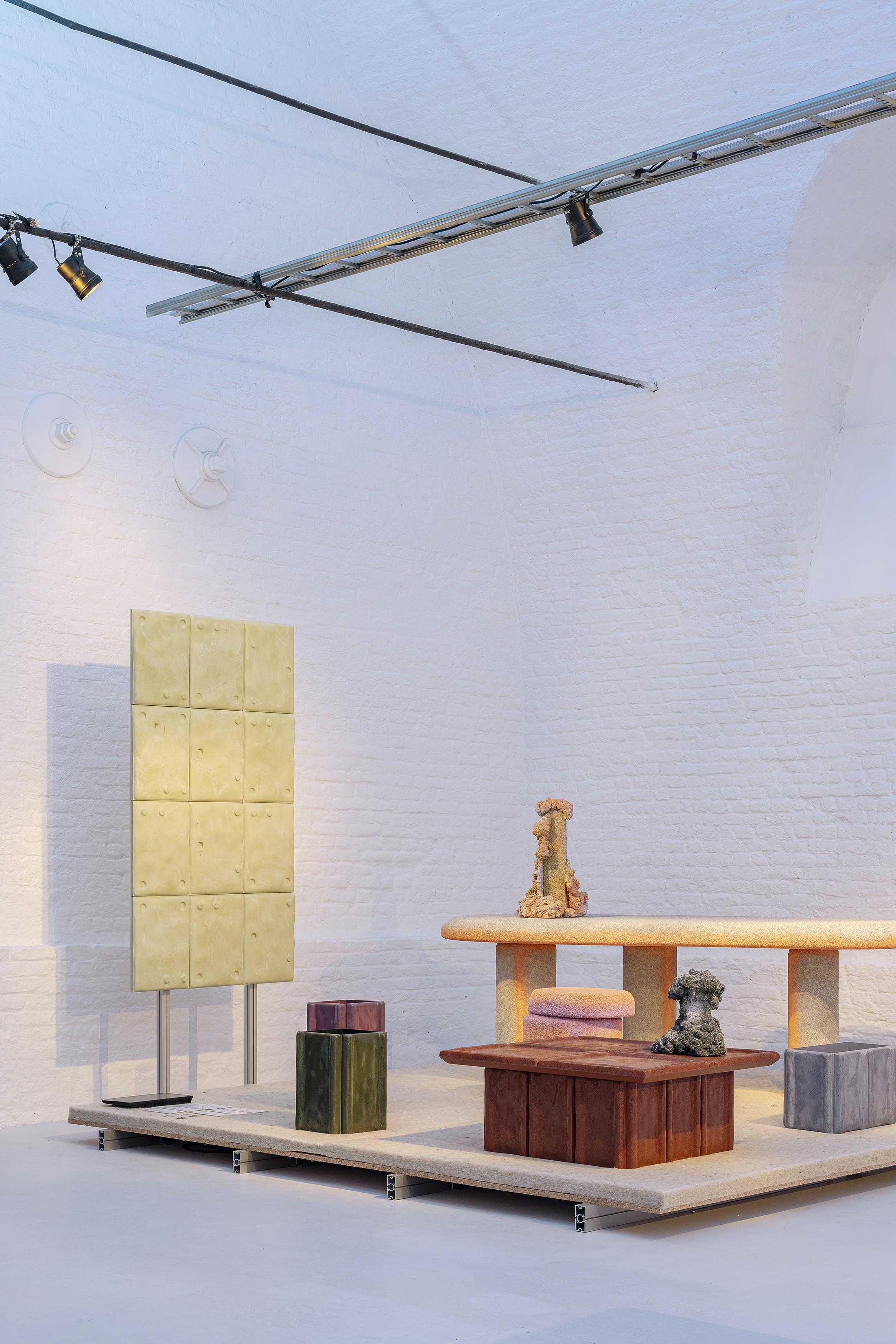 Patricia Urquiola works displayed in exhibition space