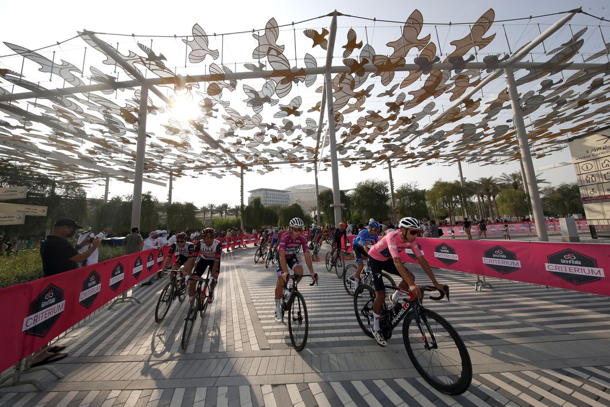 Giro dItalia Criteirum Expo 2020 Dubai 06112021 Egan Bernal COL Ineos Grenadiers Peter Sagan SVK Bora Hansgrohe photo Luca BettiniBettiniPhoto2021
