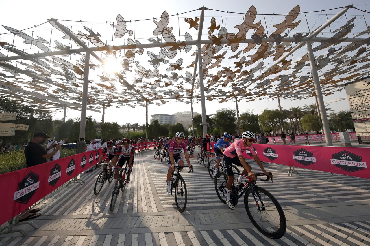 Giro dItalia Criteirum Expo 2020 Dubai 06112021 Egan Bernal COL Ineos Grenadiers Peter Sagan SVK Bora Hansgrohe photo Luca BettiniBettiniPhoto2021