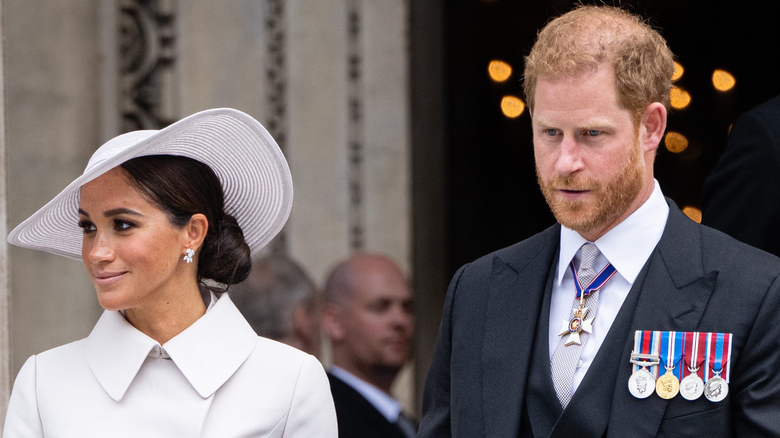 Meghan, Duchess of Sussex and Prince Harry, Duke of Sussex attend the National Service of Thanksgiving