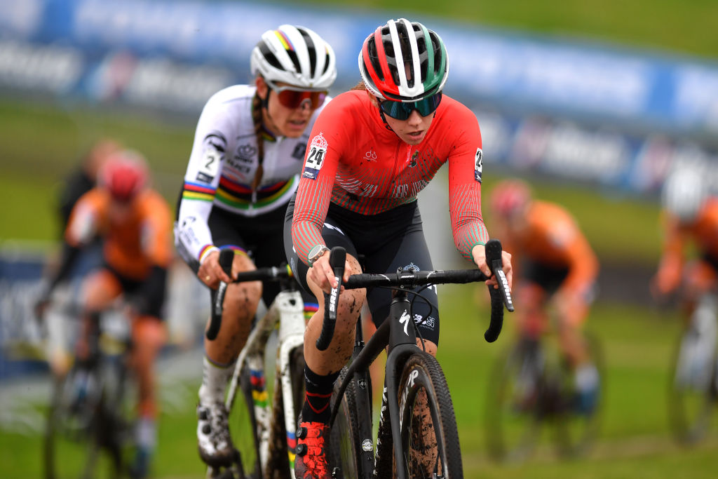 COL DU VAM DRENTHE NETHERLANDS NOVEMBER 06 Blanka Vas Kata of Hungary competes during the 19th UEC European Cyclocross Championships 2021 Womens Elite EuroCross21 UECcycling on November 06 2021 in Col du Vam Drenthe Netherlands Photo by Luc ClaessenGetty Images