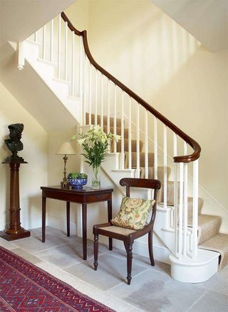 Staircase in renovated country home