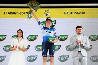 Julie van de Velde wins the combativity prize after stage seven of the Tour de France Femmes 2024