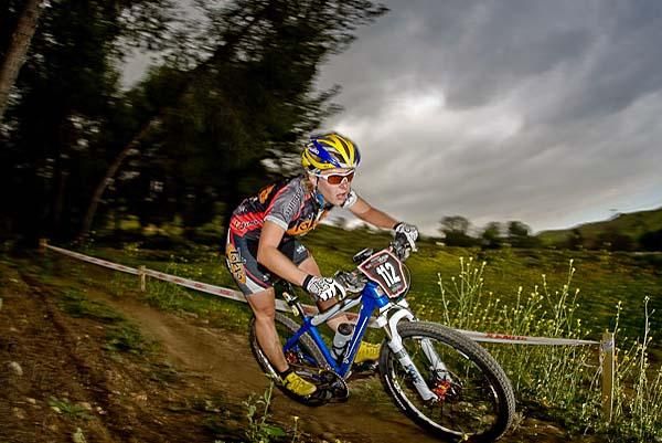 Chloe Forsman (Tokyo Joes) flies downhill to finish seventh