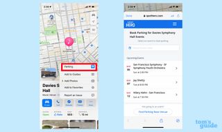 iOS 16 Maps parking integration