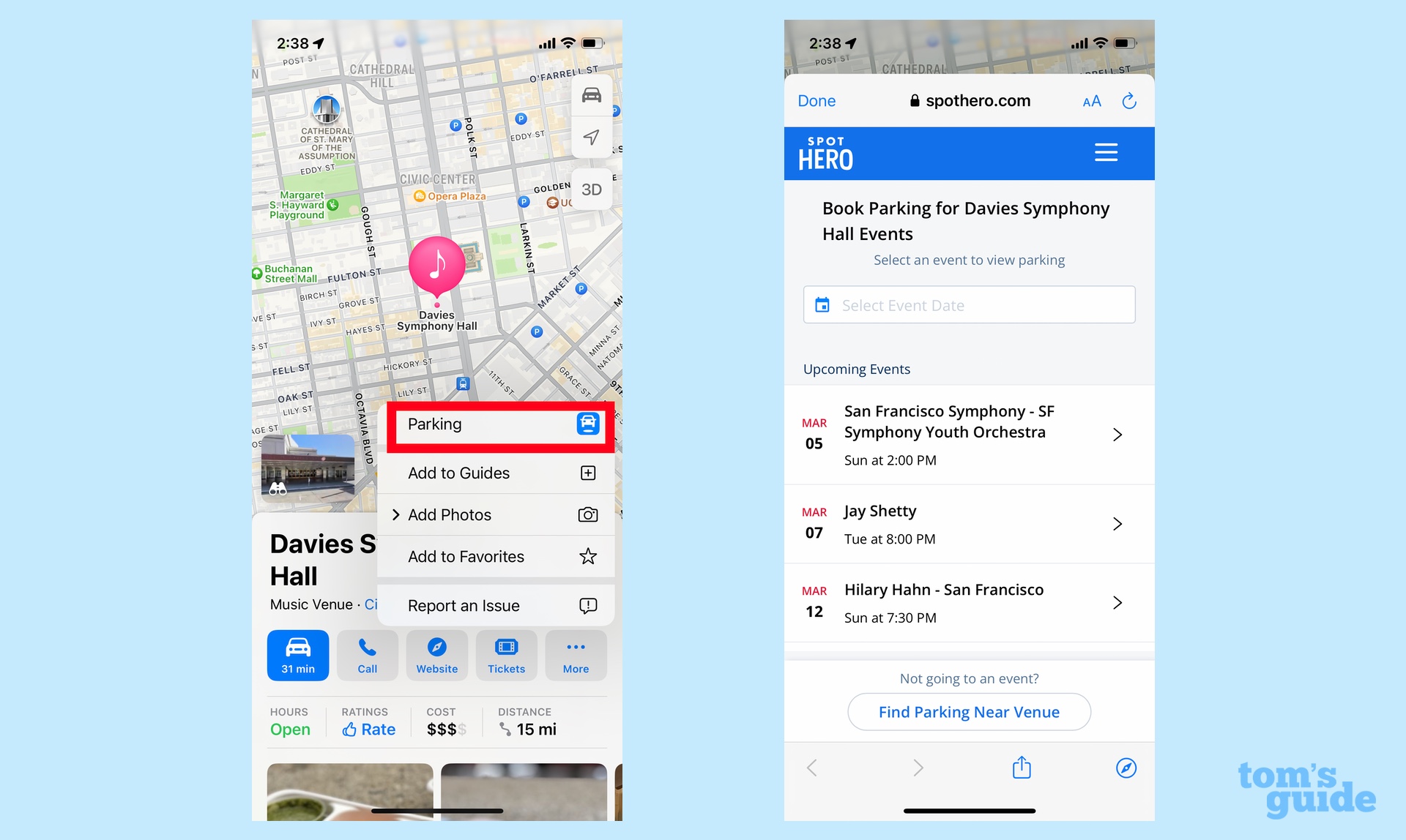 Integração de estacionamento iOS 16 Maps