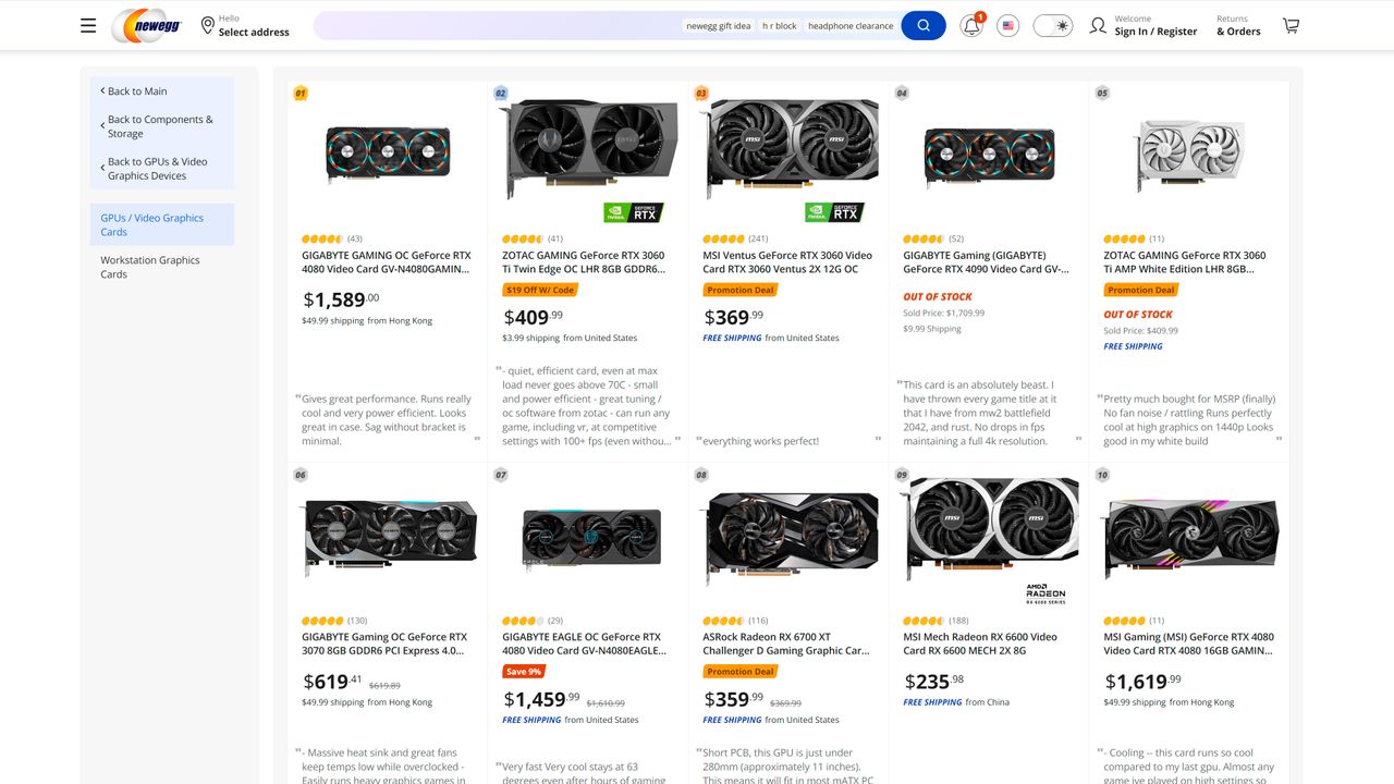 Best-Selling GPUs