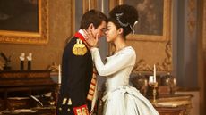 Corey Mylchreest and India Amarteifio in Queen Charlotte: A Bridgerton Story on Netflix