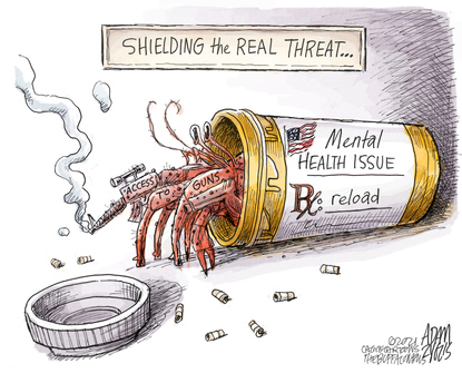 Editorial Cartoon U.S. mass shootings mental health