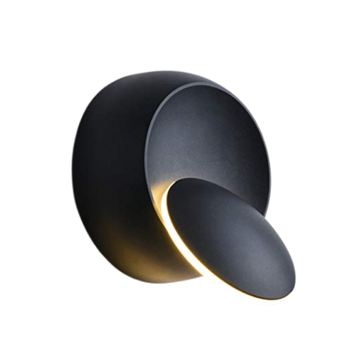 Led Wall Light Rotatable 350 Degree Modern Indoor Wall Lamp Adjustable Angle Lighting Direction Wall Sconce Lighting Fixtures for Living Room Bedroom Bathroom Room Hallway, Warm White (5w, Black)