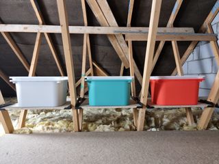 storage shelving in the loft