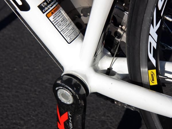 Naturally, Cannondale fits all CAAD10 frames with a BB30-compatible bottom bracket.