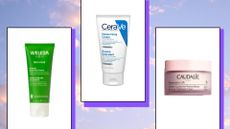 Collage of some of the best moisturizers for dry skin included in this piece from Weleda, CeraVe, and Caudalie