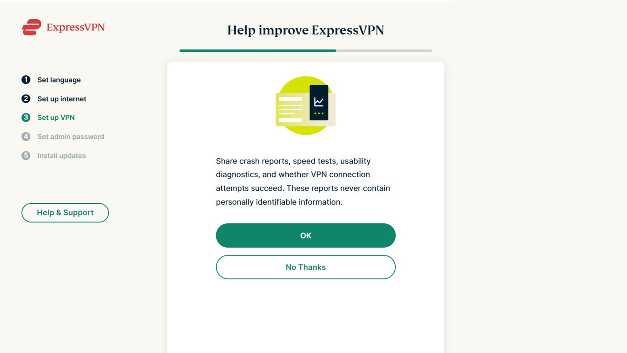 ExpressVPN Aircove app screen shot