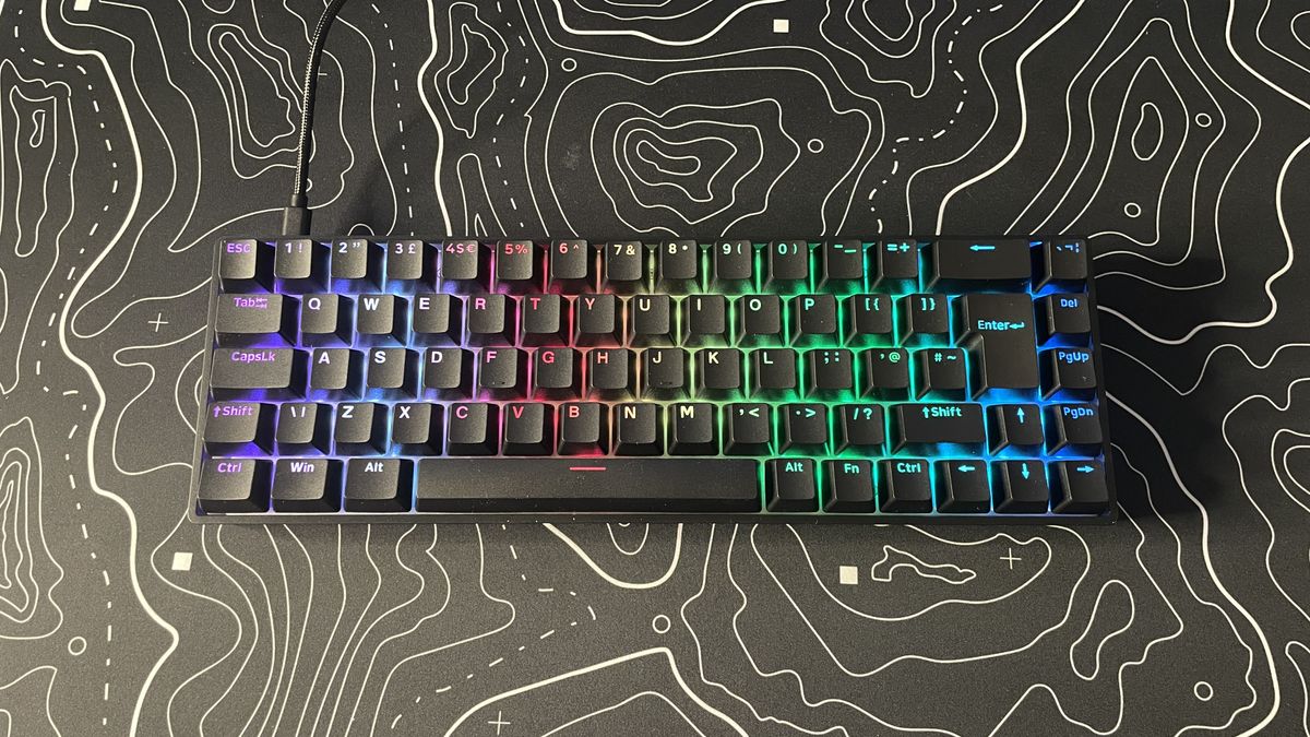 The QPAD Flux 65 Model 5 Hall effect gaming keyboard.