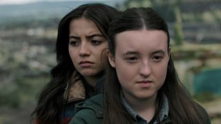 Ellie and Dina on The Last of Us Season 2, The Path.