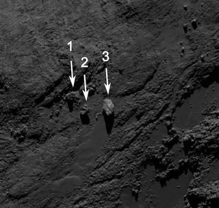 Boulders on Comet 67P/C-G