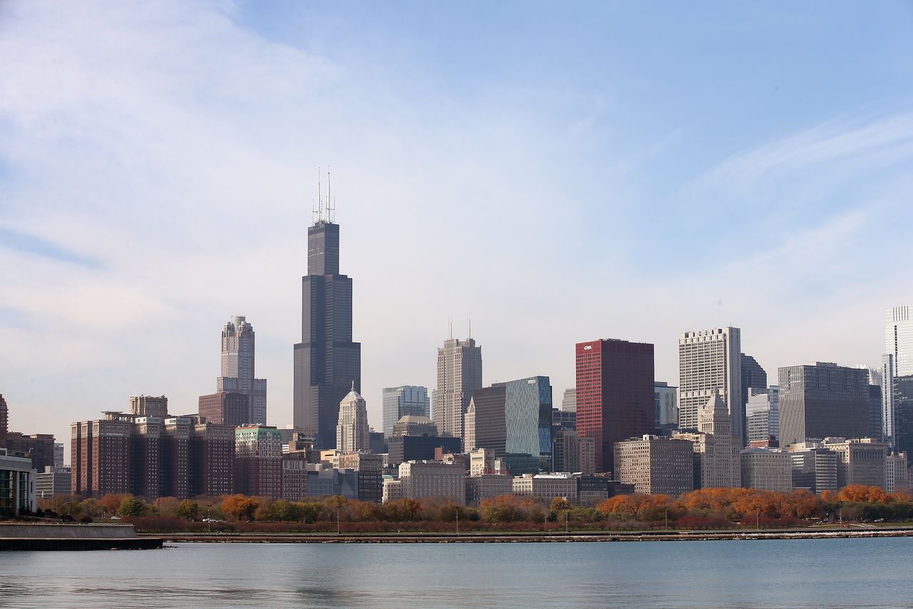 The Chicago skyline