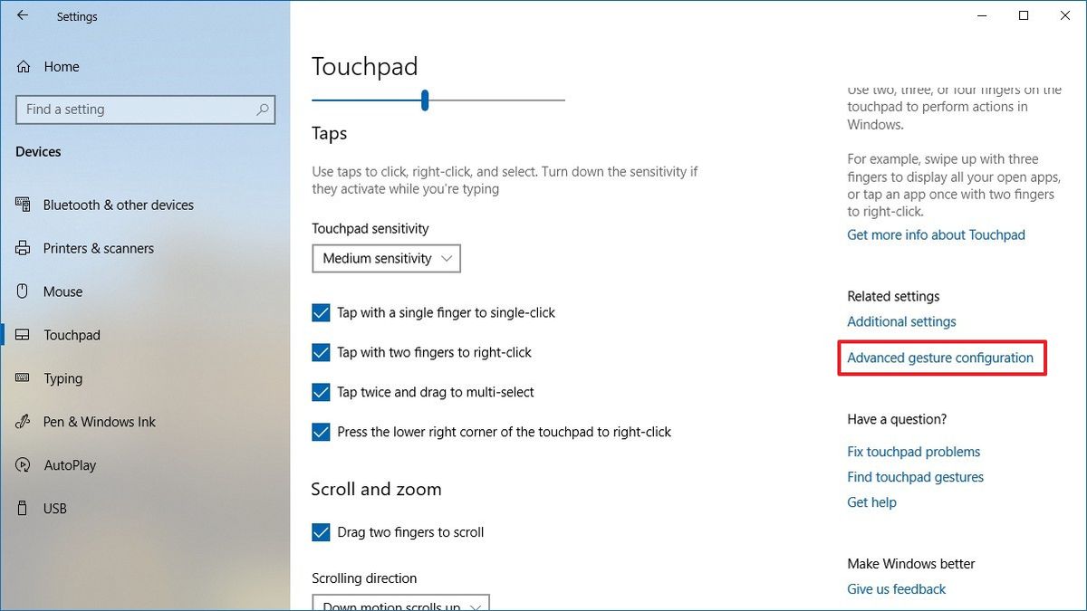 How to customize 'Precision Touchpad' settings on Windows 10 | Windows ...