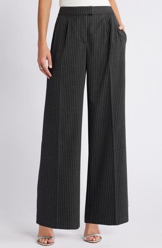 Pleated Wide Leg Pants