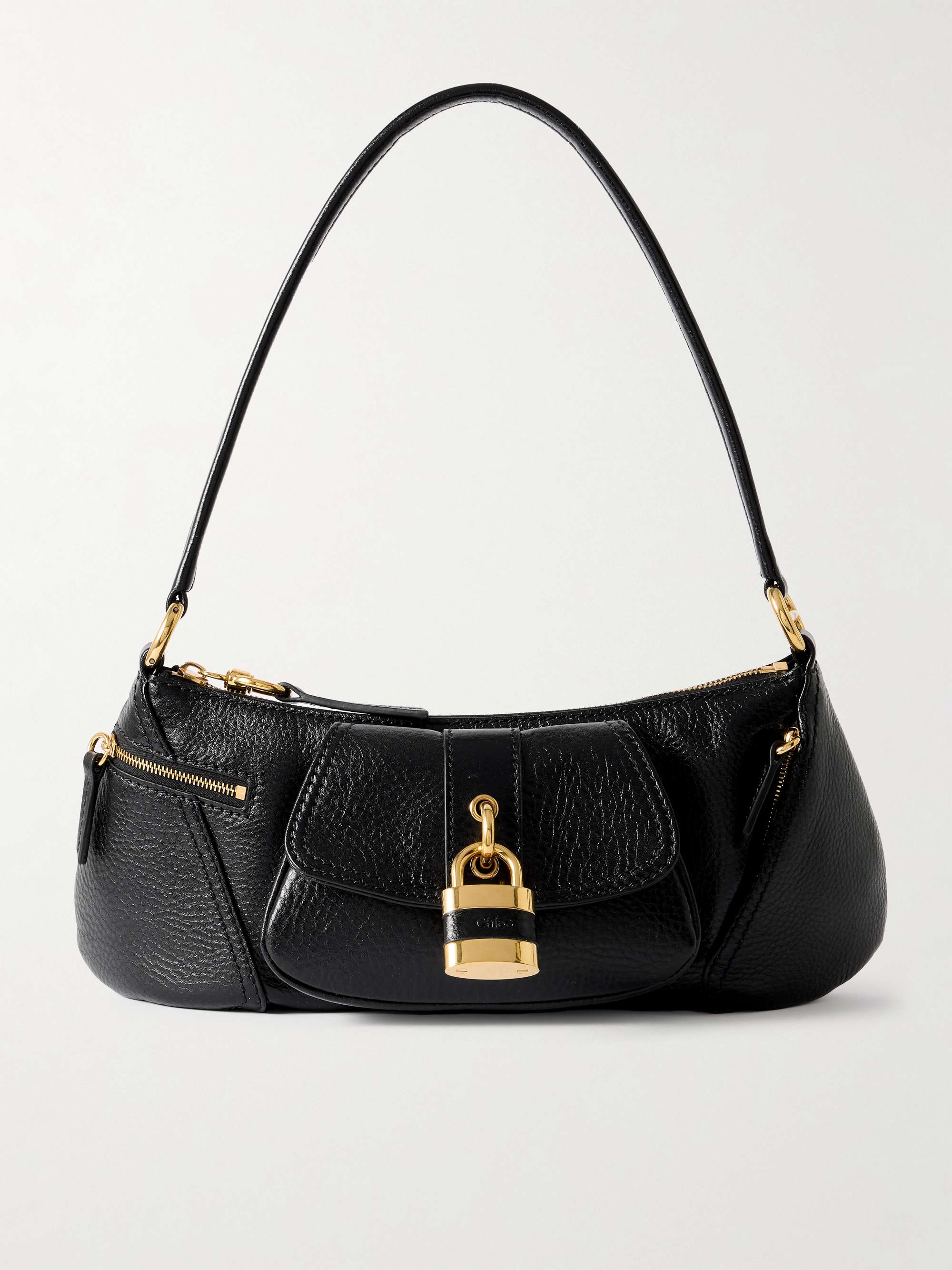 The 99 Embellished Textured-Leather Shoulder Bag