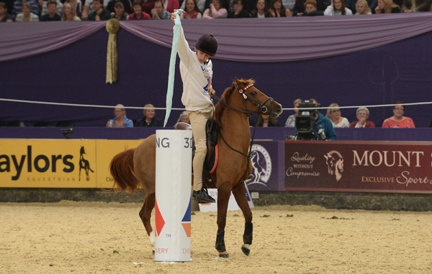 Warwickshire winners of the Pony Club Mounted Games - Prince Philip Cup at the Horse of the Year Show at the N. E. C. Birmingham, UK between 8th -12th October 2014 HOYS 12 10 2014MOUNTED GAMES