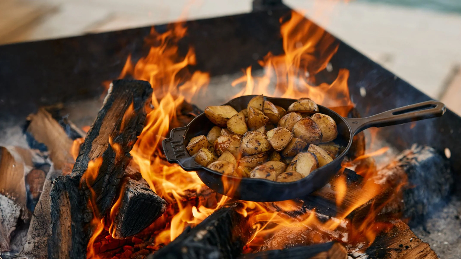 YETI Cast Iron Skillet in use