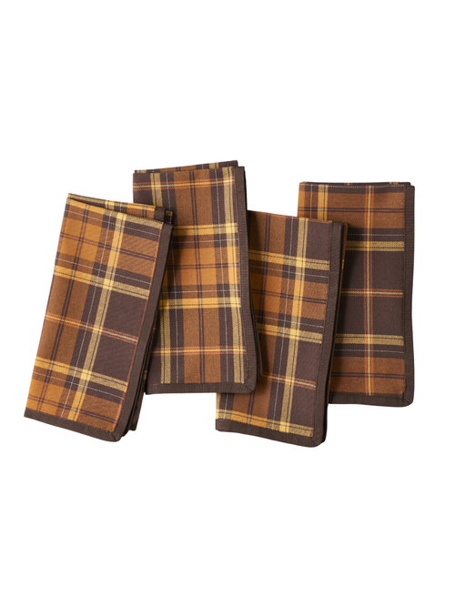 Autumn Plaid Napkins, Set of 4
