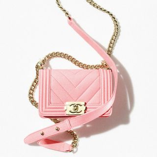 Chanel Mini Boy Handbag Coral Pink