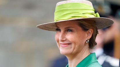 Sophie, Countess of Wessex attends The Ceremony of the Keys on the forecourt of the Palace of Holyroodhouse on June 27, 2022 in Edinburgh, Scotland. Members of the Royal Family are spending a Royal Week in Scotland, carrying out a number of engagements between Monday June 27 and Friday July 01, 2022. 