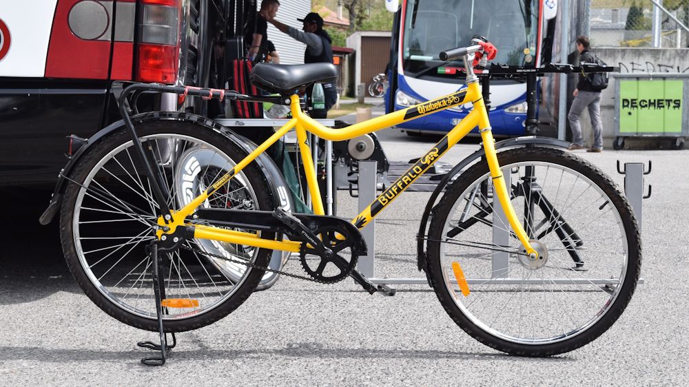 Team Dimension-Date partner with the Qhubeka charity, who provide Buffalo bikes to developing areas around the world