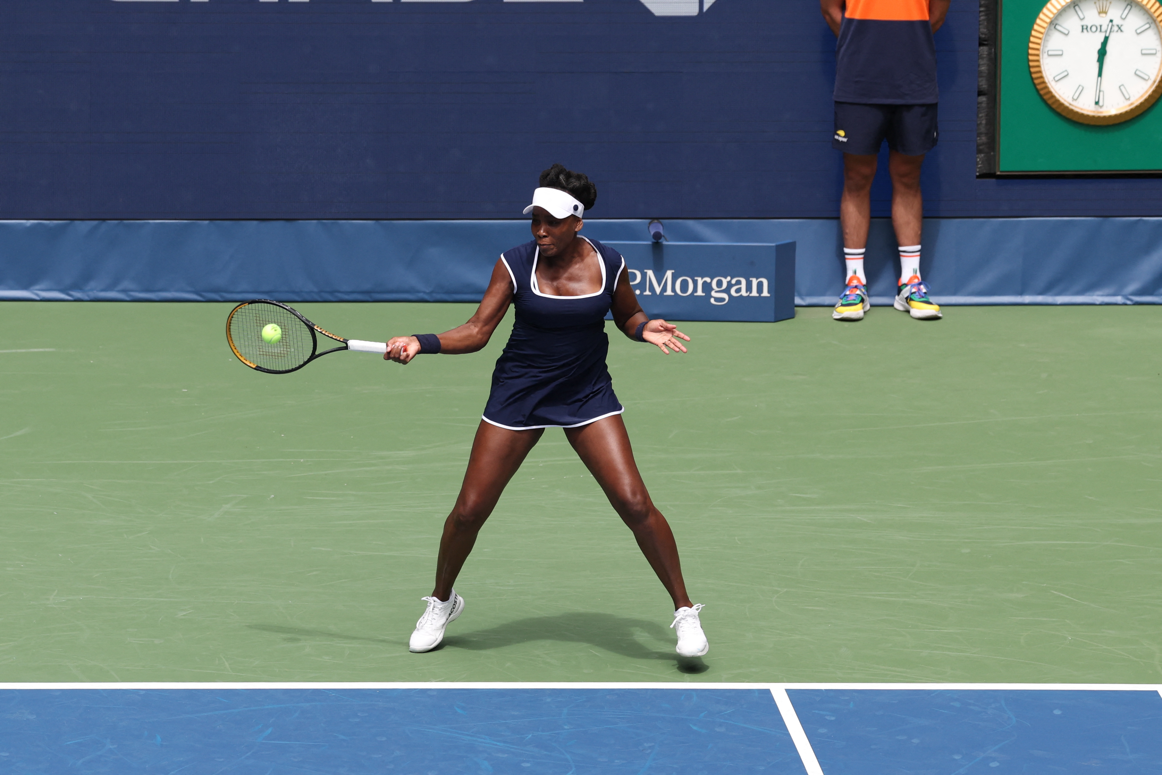 Venus Williams competed in the 2025 US Open in a custom Khaite outfit