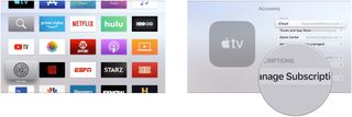 Apple TV manage subscriptions