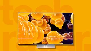 Best 4K TV of 2023 TV on a yellow background