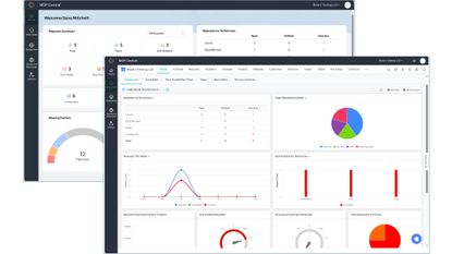 A screenshot of the ManageEngine MSP Central dashboard