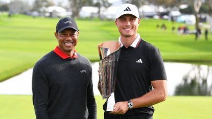 Tiger Woods and Ludvig Aberg