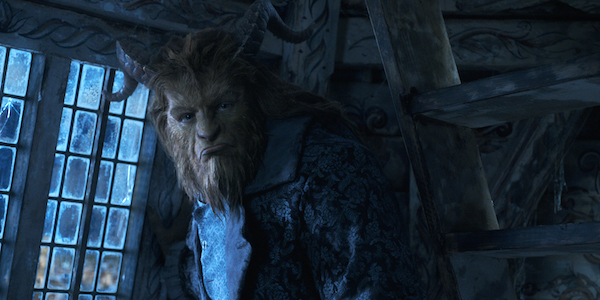 The Beast scowling in Beauty and the Beast