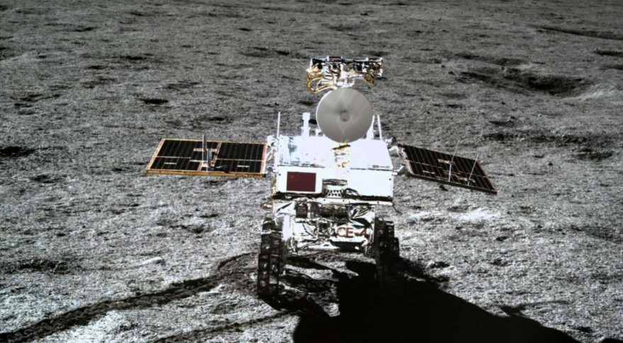 The 140-kilogram Chang’e-4 mission rover Yutu-2.