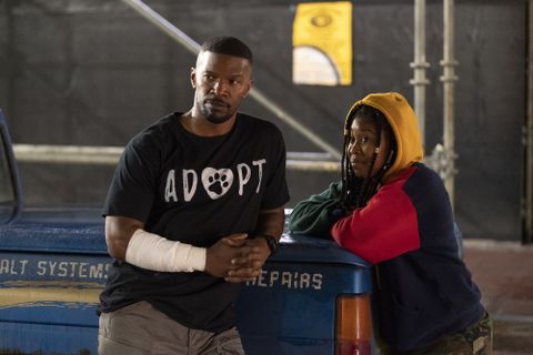 Jamie Foxx and Dominique Fishback in 'Project Power'.