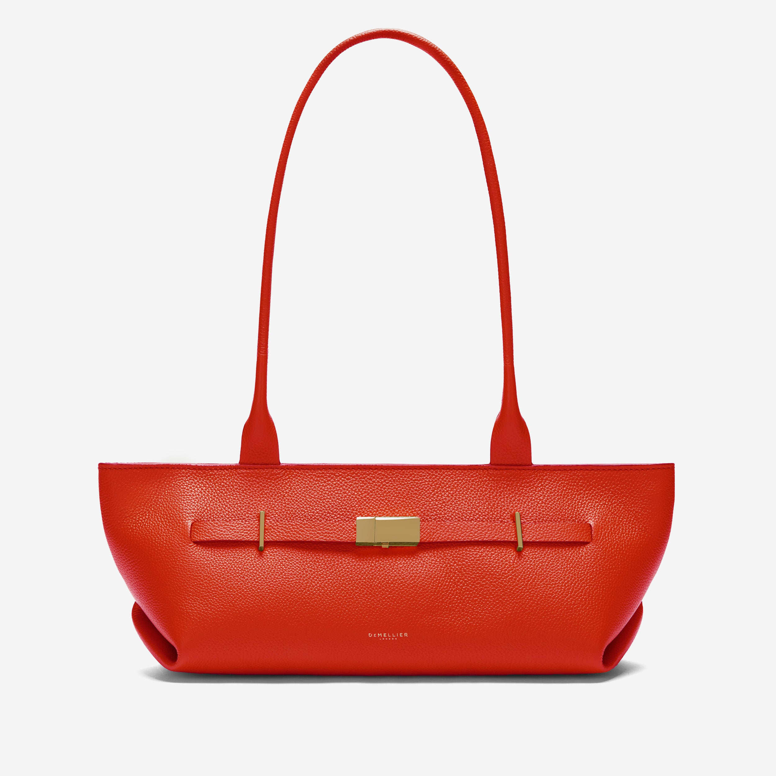 The New York Shoulder | Poppy Red Small Grain | Demellier