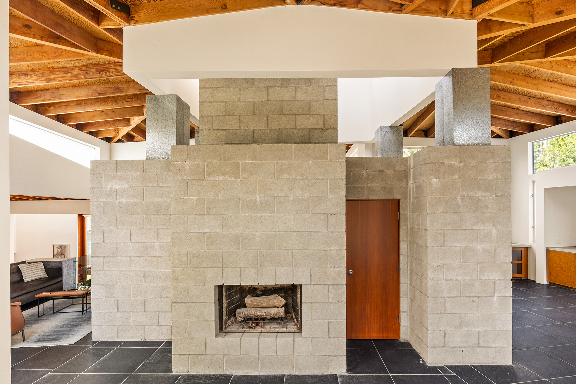 Sirmai-Peterson house, an early Frank Gehry design, with unusual volumes and sculptural composition