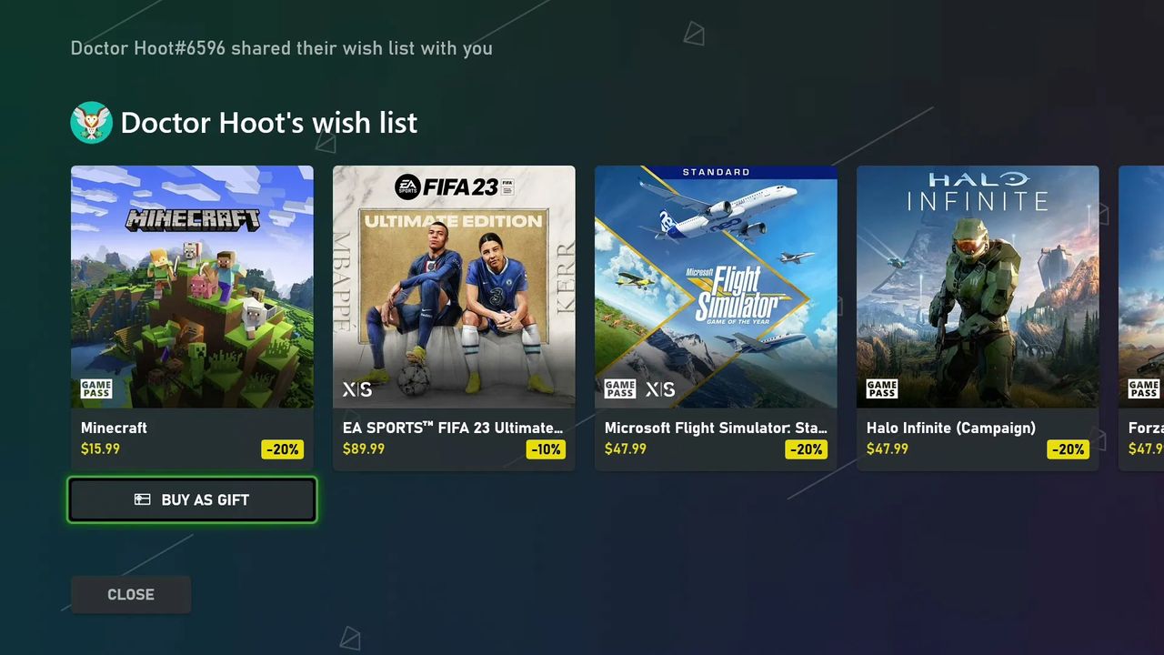 Images of the Xbox November 2022 Update.