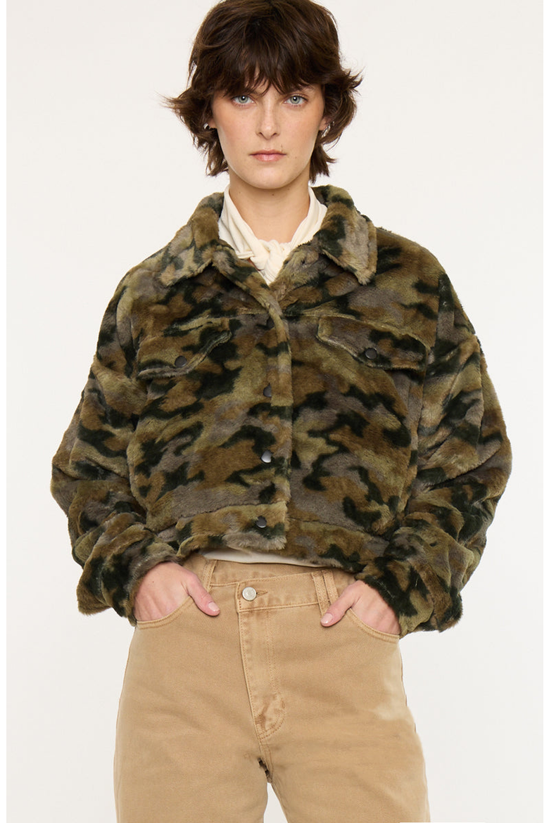 Jax Faux Fur Camo Jacket
