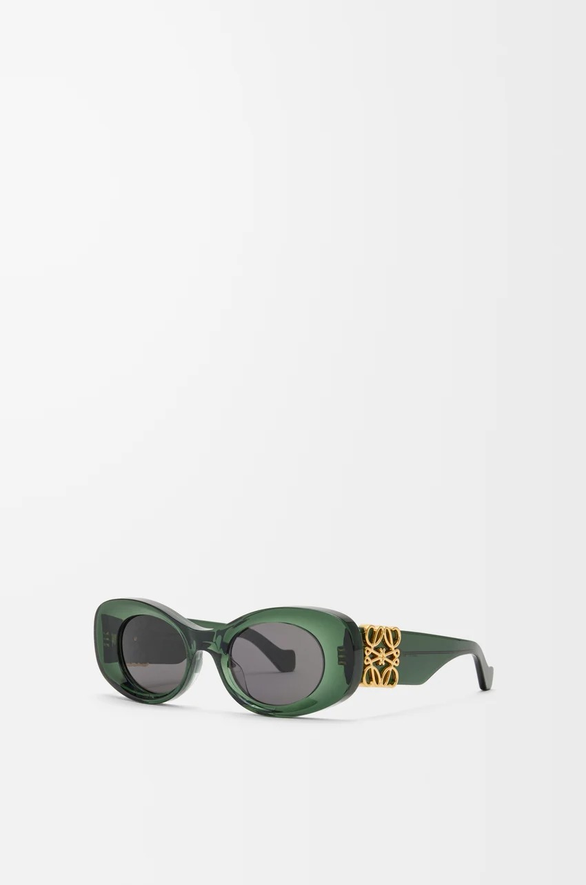 Loewe, Beveled Oval Maxi Anagram Sunglasses