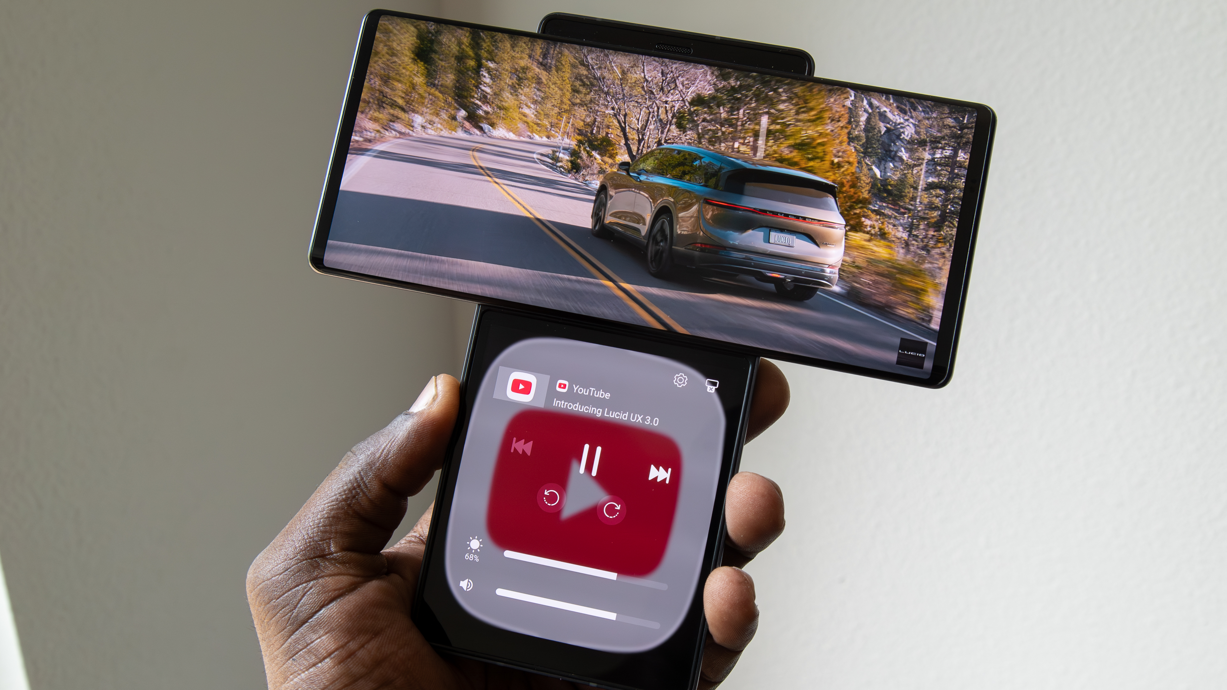 YouTube on the LG Wing
